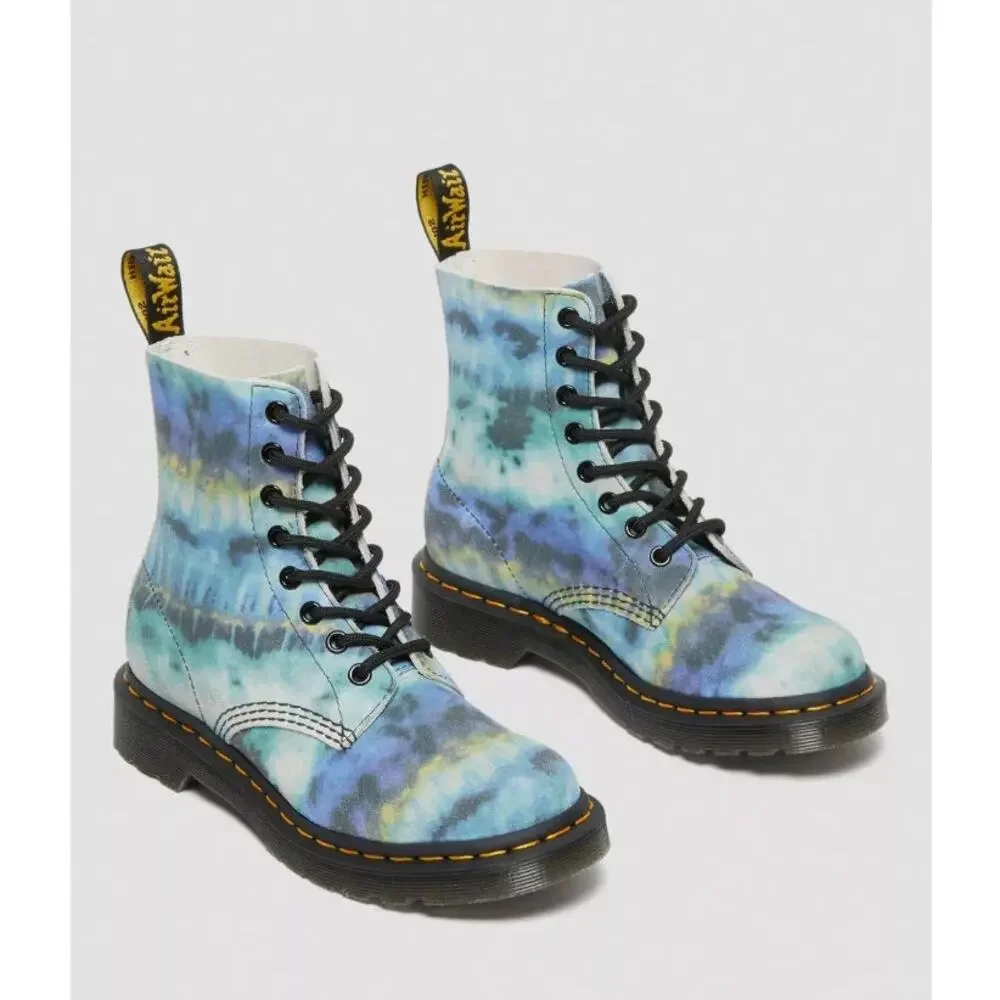 Dr. Marten's Docs Women's 1460 Pascal Tie Dye Leather Lace Up Boots Size 7 NWOB